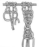 Macrame: kierretty ketju Macrame: kierretty ketju