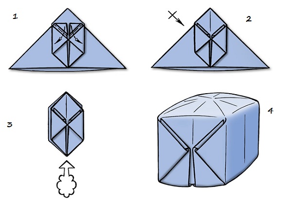 lumiukko origami aloittelijoille