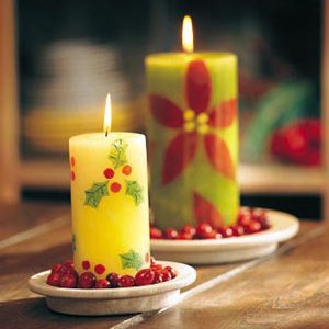 Uudenvuoden kynttilöitä omilla käsillä