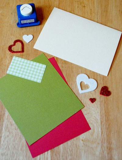 Joulukortti, jossa on scrapbooking-tyyli uuden vuoden 2015 omille käsille