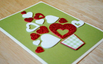 Joulukortti, jossa on scrapbooking-tyyli uuden vuoden 2015 omille käsille