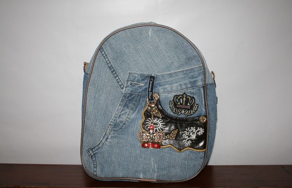 Me ompelemme denim-selkärepun omilla kädillä - valokuvia ja kuvioita