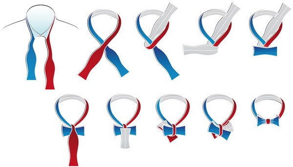Järjestelmä sitomaan perhonen ja tekemällä bowtie omilla käsillä