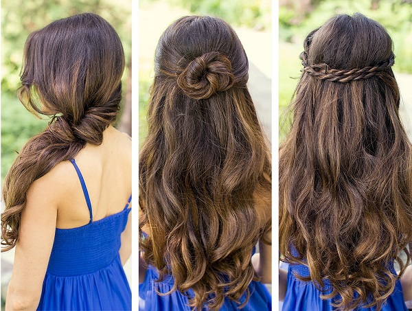 Hairstyles pitkät hiukset kotona