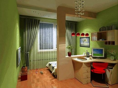 Jaamme huoneen kahteen alueeseen