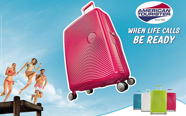 Kesä tiellä: kirkkaat matkalaukut American Tourister Soundbox