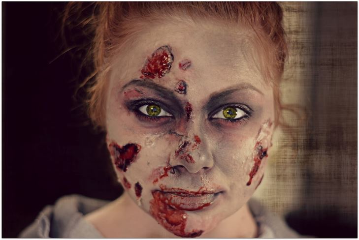 Zombie Makeover for Halloween: kuva, video miten omat kädet