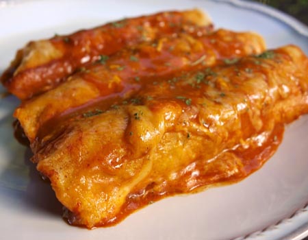 Enchiladas papuja ja juureksia