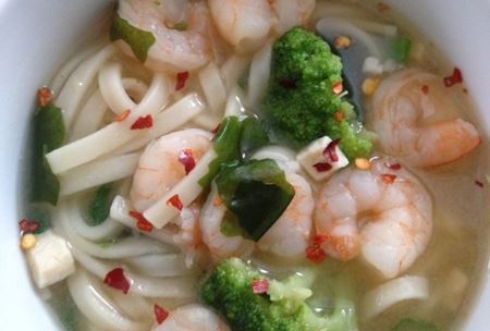 Miso keitto katkarapuja