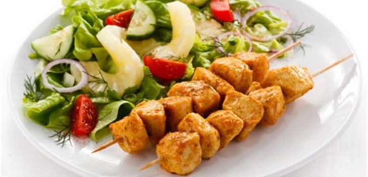 shish kebab vihannesten kanssa