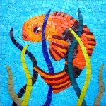 Mosaiikki kylpyhuoneessa Mosaiikki kylpyhuoneessa